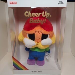 Pop Mart Crybaby Cheer Up Baby Series 12 Inch Plush Pride Rainbow New In Box